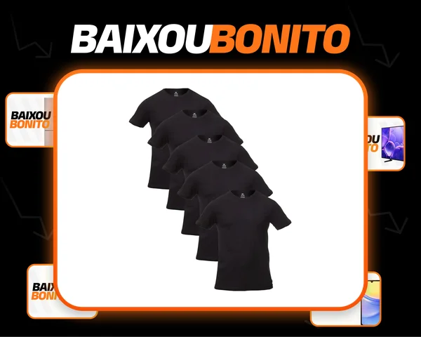 Kit Com 5 Camisetas Masculinas Básicas Slim Hering 4fv31den