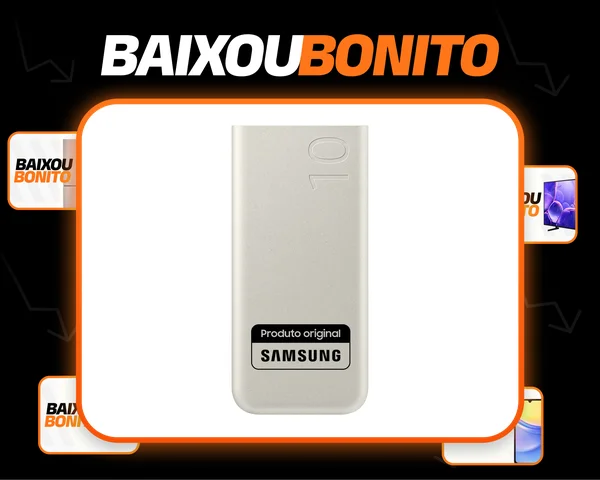 Bateria Carregador Portátil Samsung EB-P3400 de 10.000mah, 2 entradas USB-C Super Rápido - 25W