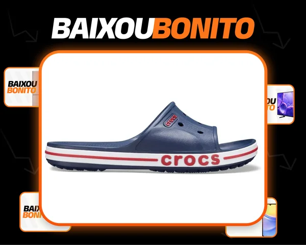 Chinelo Crocs Bayaband Slide Navy/pepper