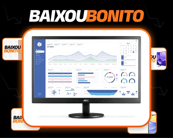 Monitor AOC 18,5" HDMI e VGA E970SWHNL