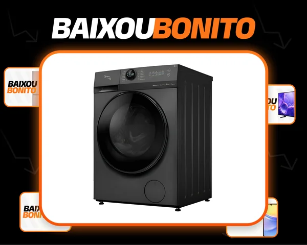 Máquina De Lavar 13kg Midea Healthguard Titanium Conectada Cor Cinza-escuro