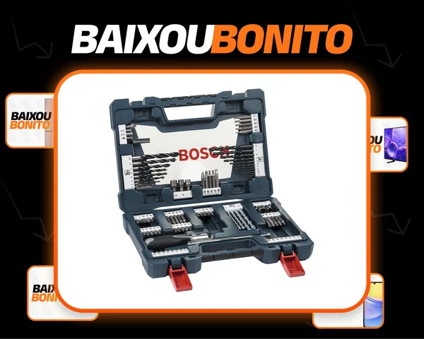 Jogo De Bits E Brocas Com 91 Peças V-line - Bosch