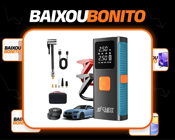 Auxiliar Partida Bateria Portátil Compressor Ar Emergência