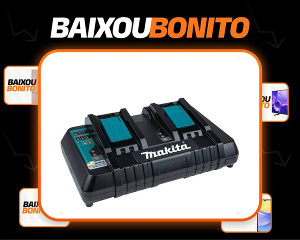 Carregador Duplo De Bateria 18v Dc18rd 127v Makita 196928-9