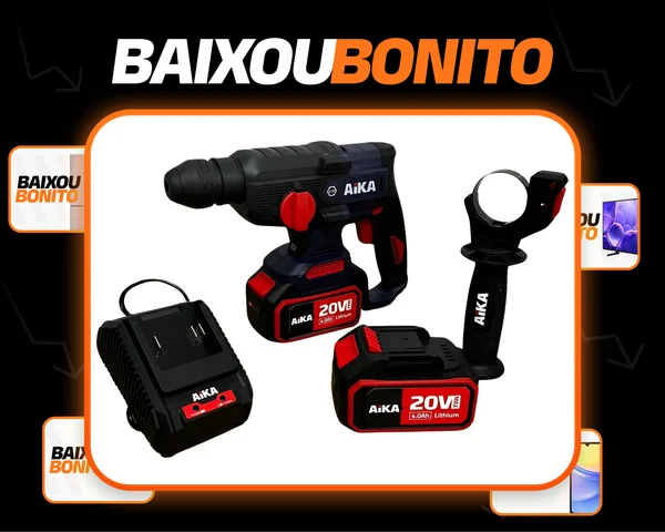 Aika Martelete Brushless Ad-24 Sds Plus Impacto Baterias Azul-marinho 127/220v 60