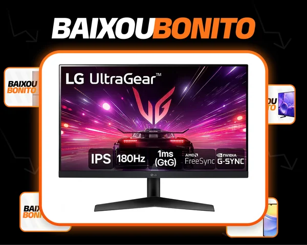 Monitor Gamer LG UltraGear 24” 24GS60F-B IPS Full HD 180Hz 1ms (GtG) NVIDIA® G-SYNC® AMD FreeSync™ HDR10 sRGB 99% HDMI DisplayPort