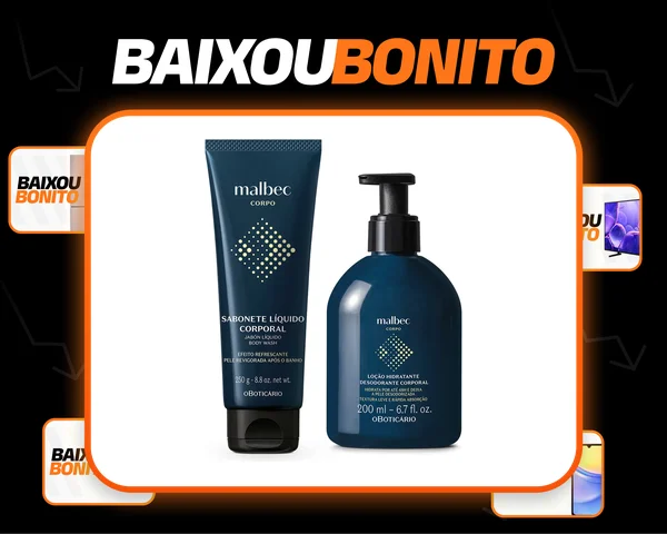 Malbec Cuidados: Loção Corporal 300ml + Sabonete Líquido 250g