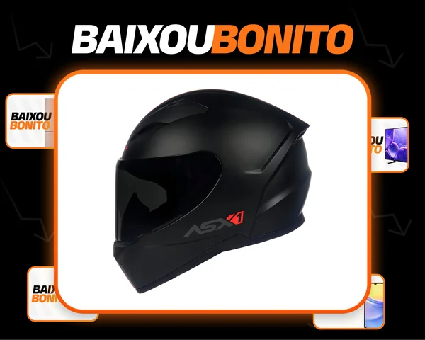 Capacete para moto integral ASX City Preto fosco tamanho 58 M