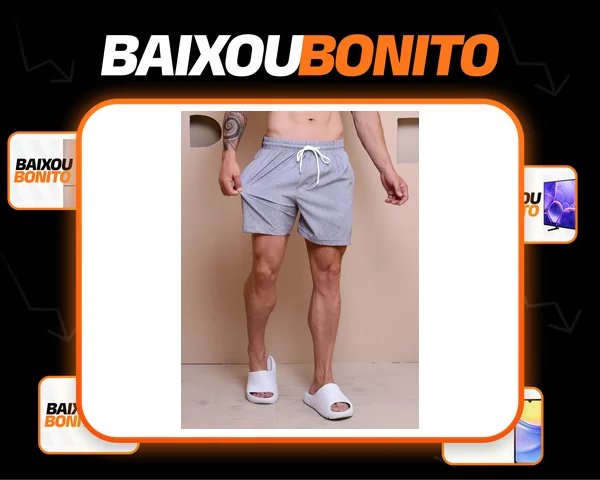 Bermuda Masculino Com Elastano Shorts Leve Casual