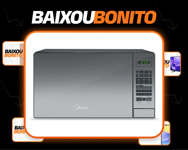 Micro-ondas 20l Prata Porta Espelhada Minuto Fácil Midea