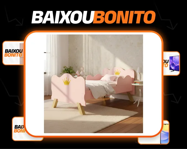 Mini Cama Infantil Realeza Juvenil Quarto Mdf Menina