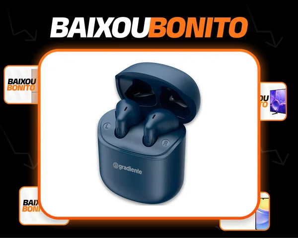 Fone De Ouvido Bluetooth Sem Fio Bateria De Longa Duração Azul