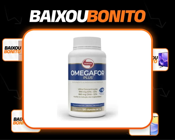 Omegafor Plus 120 Cápsulas Ômega 3 Vitafor