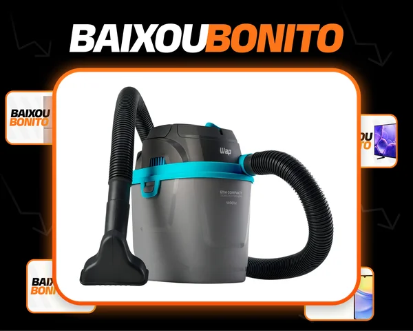 Wap Aspirador De Pó E Líquido Portátil Gtw Compact 1400w