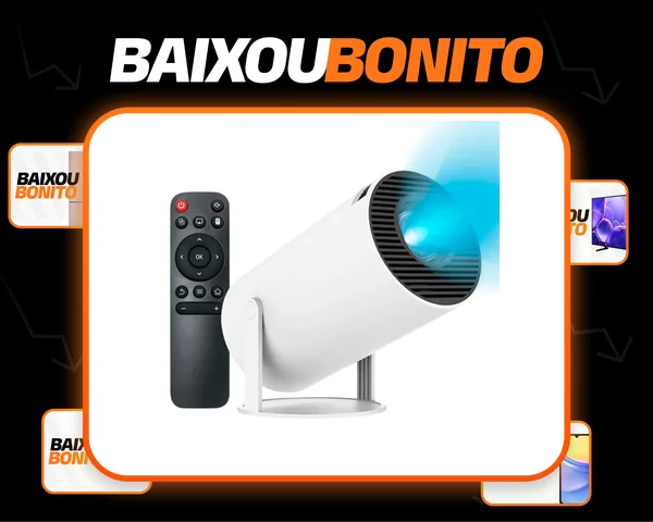 Projetor Portátil Smart Android Wi-fi Mini Hdmi Cor Branco