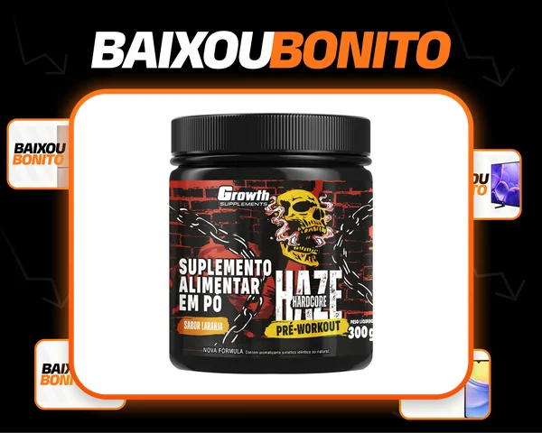 Pré-treino Haze Hardcore 300g Growth Supplements - Laranja