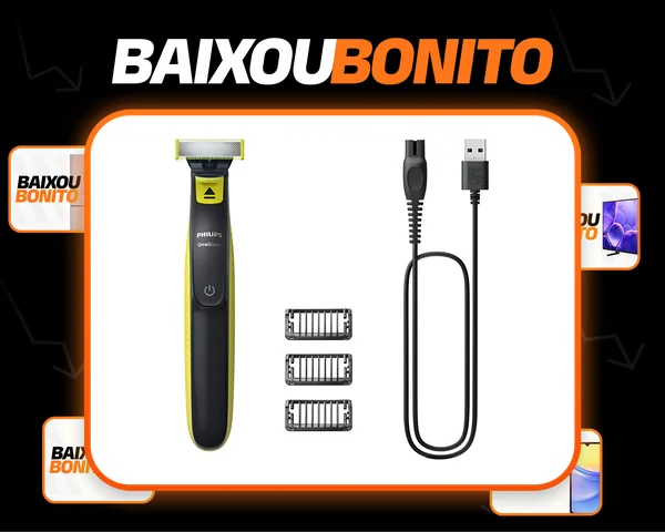 Aparador facial Philips Oneblade Qp2724/10 USB preto