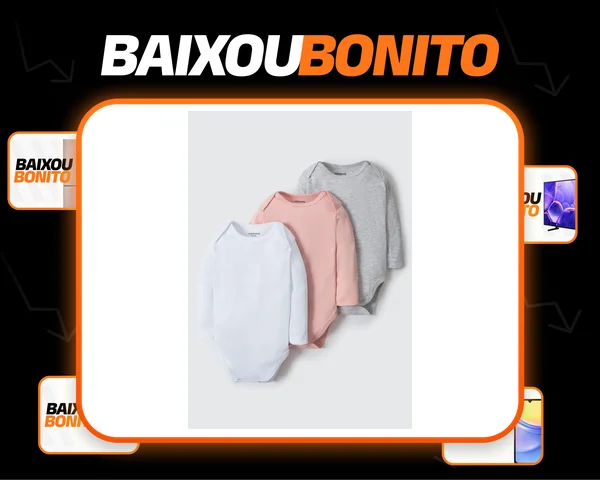 Kit Com 3 Bodies Bebê Unissex Em Ribana Hering Kids