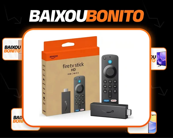 Amazon Fire Tv Stick Hd 4a Gen Preto 8gb 1gb Wi-fi 5 (2024)