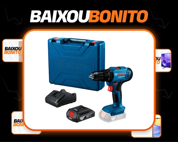 Furadeira E Parafusadeira De Impacto 1/2 Gsb 183 Li Com Carregador Bateria E Maleta Bosch