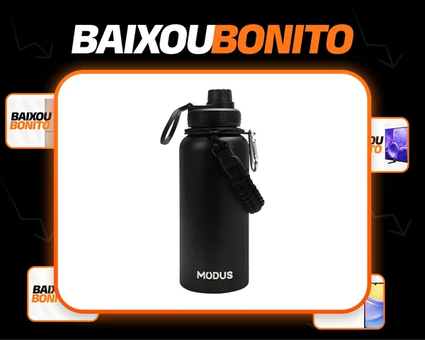 Modus Garrafa Térmica Aço Inox 1000ml Com Alça Paracord