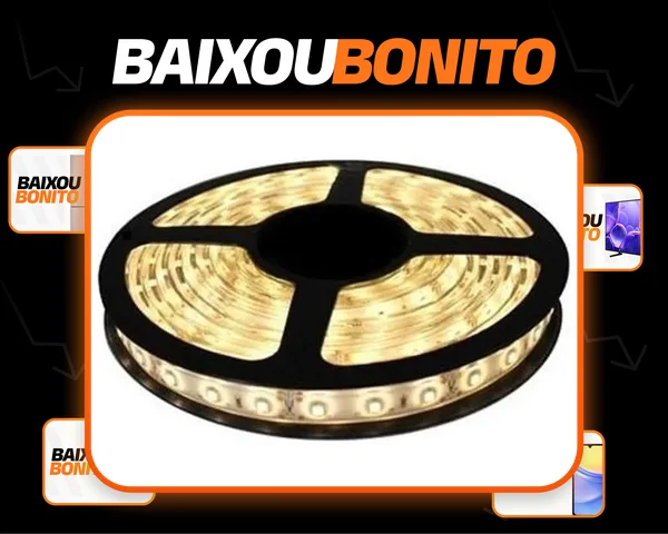Fita Led 5050 Branco Quente Ip20