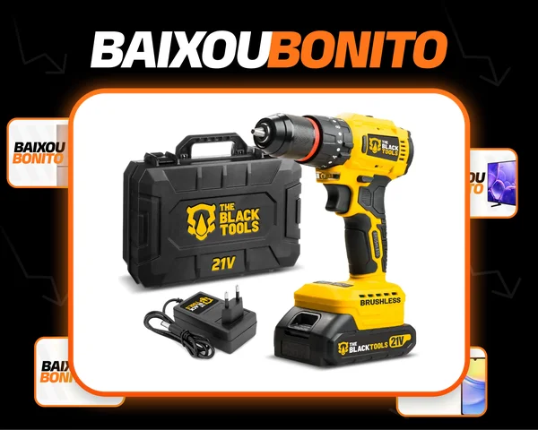 Furadeira E Parafusadeira De Impacto Brushless A Bateria 21v Tb-21b The Black Tools