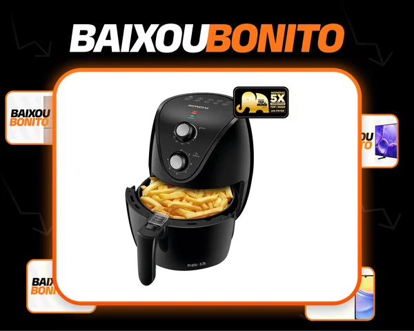 Fritadeira De Ar Af-35-bf Air Fryer 3,5l Preta Mondial