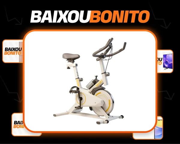 Bicicleta Ergométrica Spinning Fitness Cardio E Musculação Amarelo 127/220v