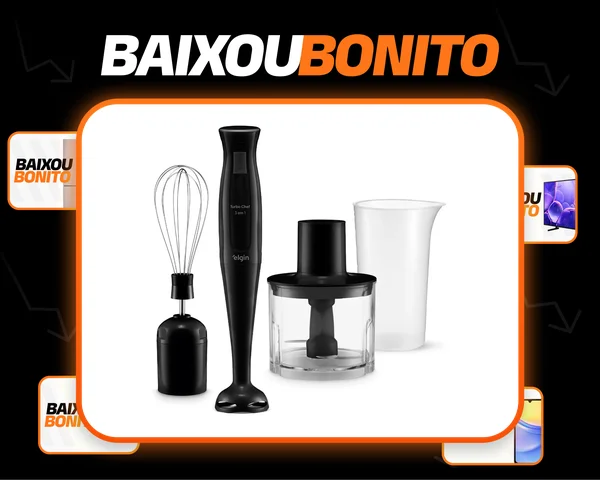 Mixer Turbo Chef 3 Em 1 200w Triturador E Fuet Elgin