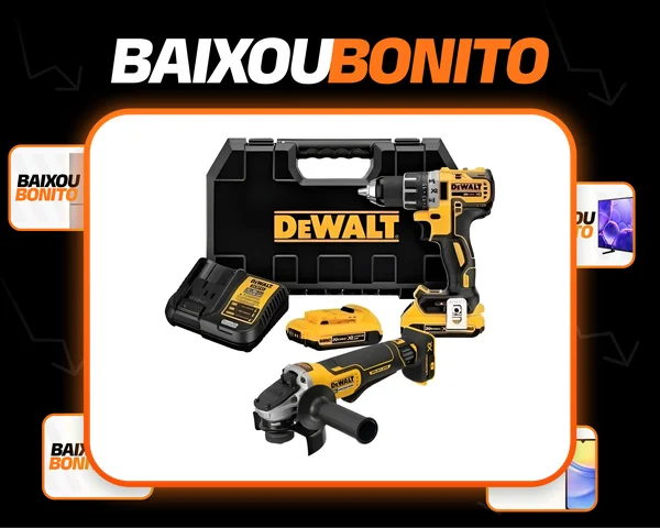 Parafusadeira Furadeira Dcd796 Esemrilhadeira Dcg 413 Bateri Amarelo 20v