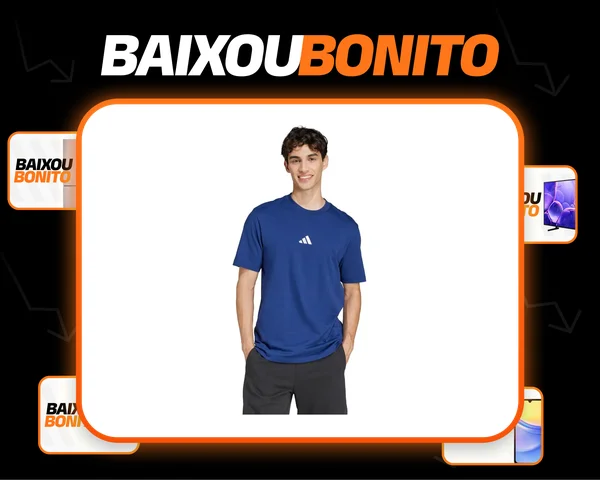 Camiseta Malha Simples Essentials Small Logo adidas