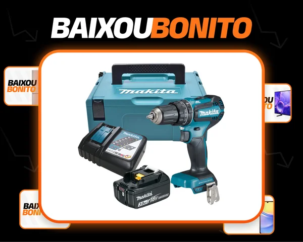 Parafusadeira Bat 3ah Carreg E Mak-pac Dhp485rf1j Makita Cor Azul-turquesa Frequência Voltagem :