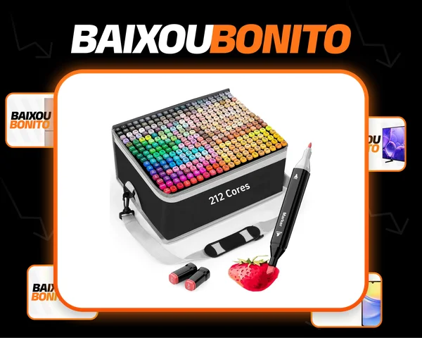 Kit Canetas Marcador 212 Core Profissional Desenhado À Mão