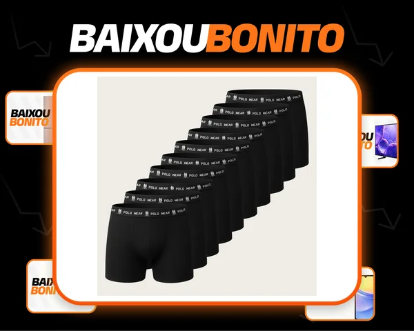 Kit 10 Cuecas Polo Wear Boxer Box Algodão Original Promoção