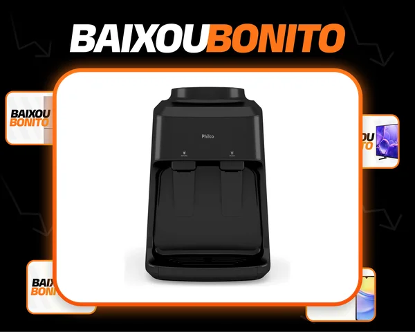 Bebedouro De Água Philco Gelada Natural 10l/20l Bivolt Pbe14 Cor Preto 110V/220V