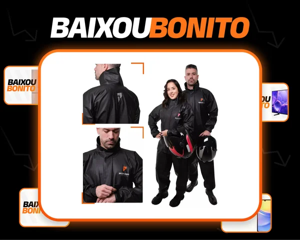 Capa De Chuva Moto Pioneira Impermeável Pvc Motoqueiro Frio