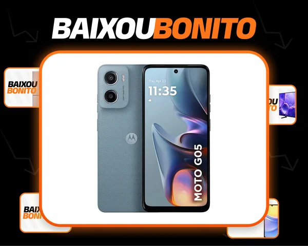 Smartphone Motorola Moto g05 - 128GB 12GB (4GB RAM + 8GB Ram Boost) e Camera 50MP com AI Bateria de 5200 mAh Tela 6.7" com Superbrilho - Cinza