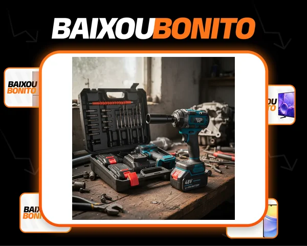 Chave De Impacto Parafusadeira 2 Baterias 48v Profissional