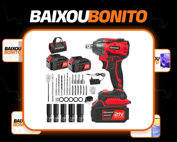 Chave Impacto Bateria Parafusadeira De Impacto Brushless Vermelho 110/127/220v 60hz