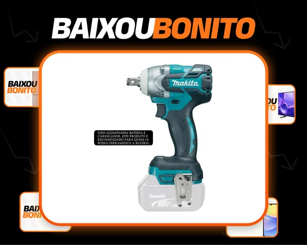 Chave De Impacto 1/2 Pol Makita Dtw300z SEM bateria e carregador