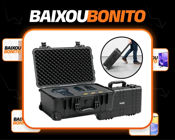 Maleta Anti-impacto , Umidade E Poeira Profissional Vonder Cor Preto