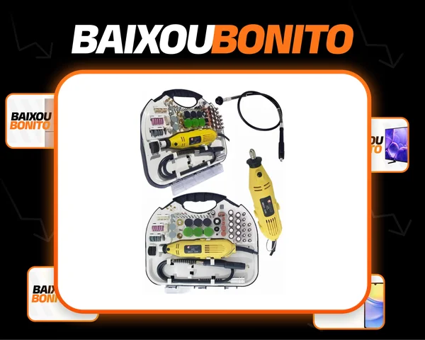 Mini Retifica Profissional 450w 212 Peças Nakasaki + Potente