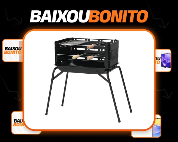 Mor Montana 64x54cm churrasqueira preto de aço