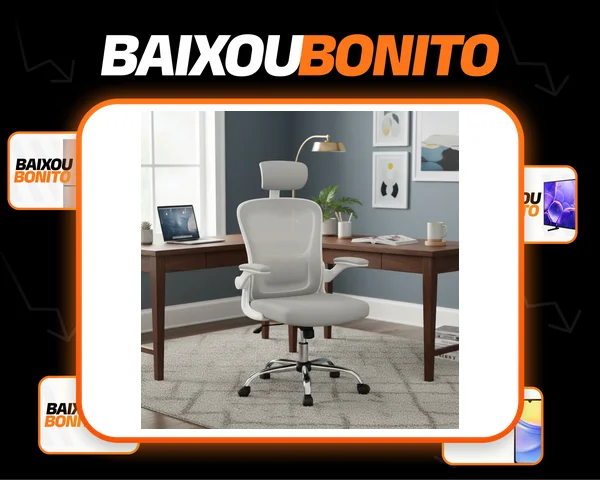 Cadeira De Escritório Ergonômica Giratória Boston G100 Com Estofado Mesh Luvinco Com Ajuste Lombar