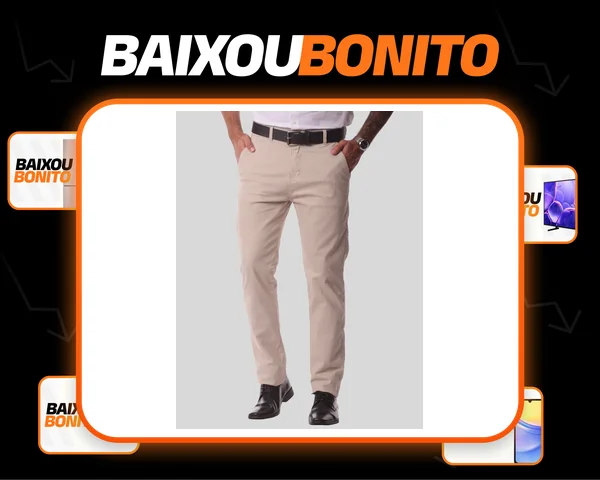 Calça De Sarja Masculina Bolso Faca/embutido C/ Lycra