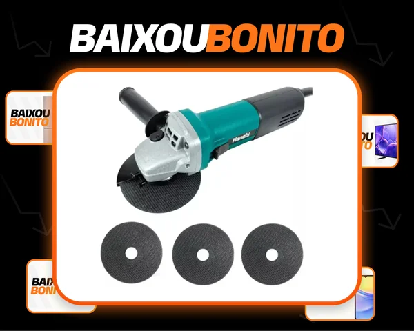 Esmerilhadeira Lixadeira Angular 880w 115mm Hanabi Cor Azul-petróleo Frequência 60hz