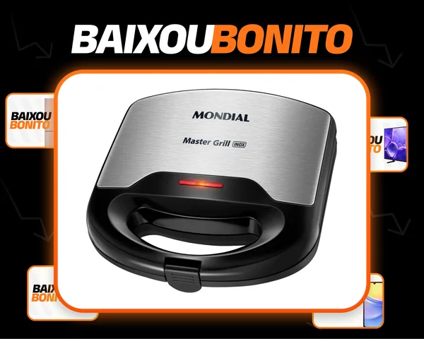 Sanduicheira Master Grill 750w S-20 Preto/inox Mondial Cor Preto