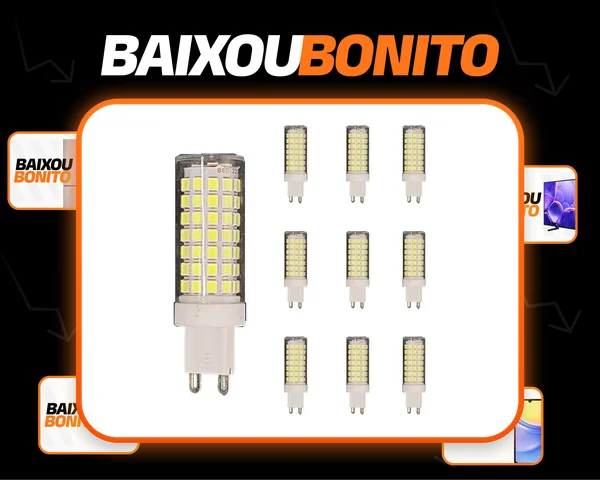 10 Lampada Led Halopim G9 12w 88led Lustre Arandela Luz Branco-frio 12W