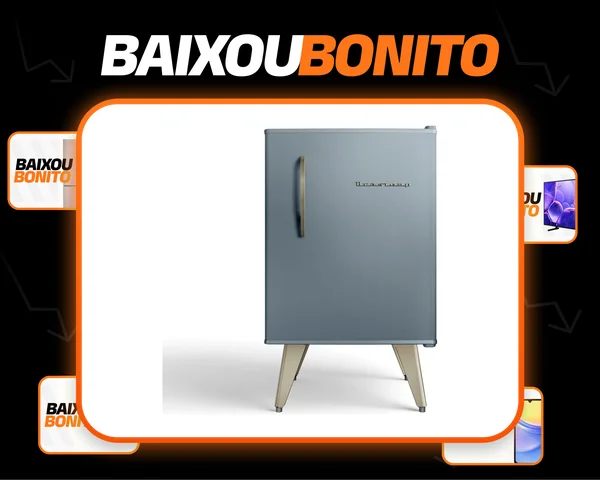 Frigobar Brastemp Retrô 76 Litros Blue Zircon - Bra08hw Cor Azul